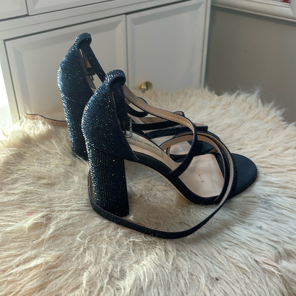 lightly worn navy heels